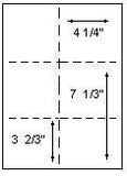 3 2/3 & 7 1/3 from Bottom, 4 ¼ Vertical Perforation Item 04334: 20lb