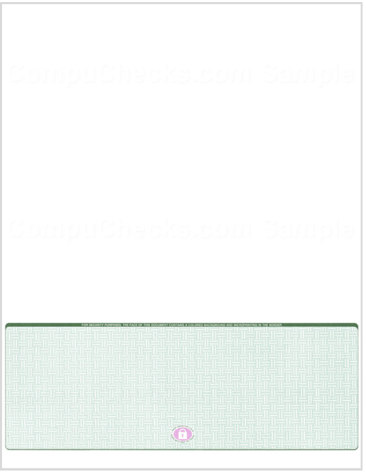 Blank Check on Bottom