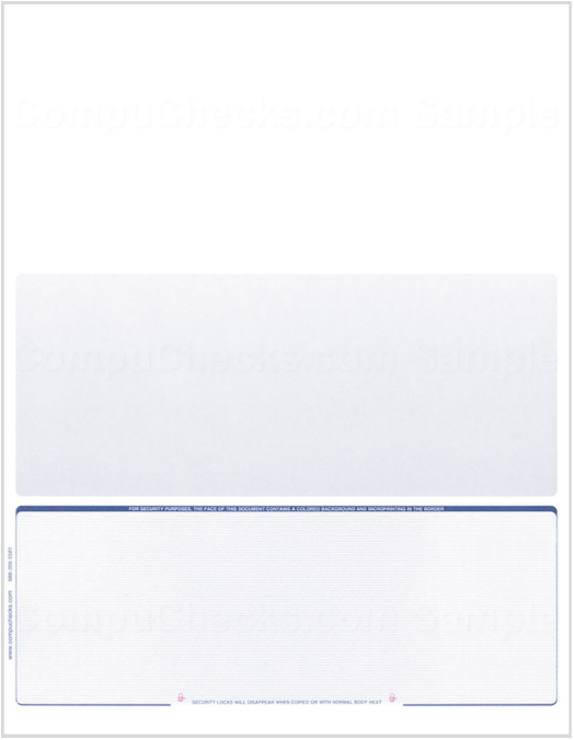 Blank Check on Bottom