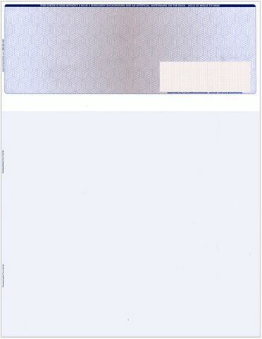 High Security Blank Check on Top
