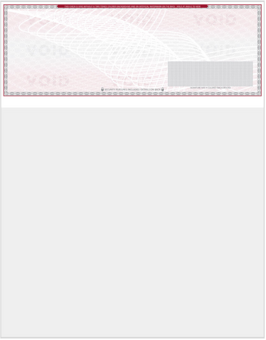 High Security Blank Check on Top
