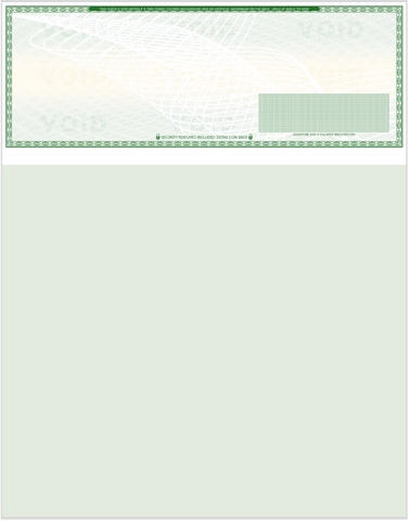 High Security Blank Check on Top