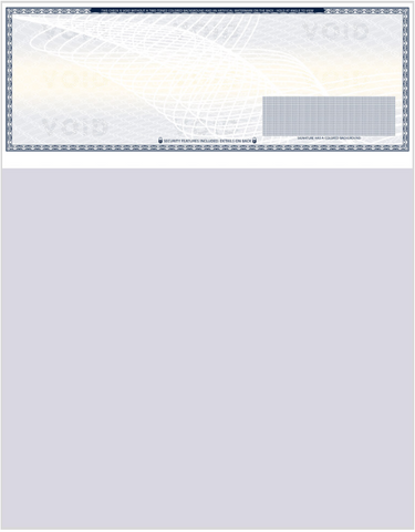 High Security Blank Check on Top