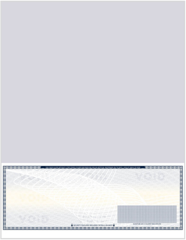 High Security Blank Check on Bottom