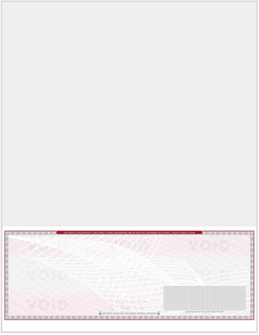 High Security Blank Check on Bottom