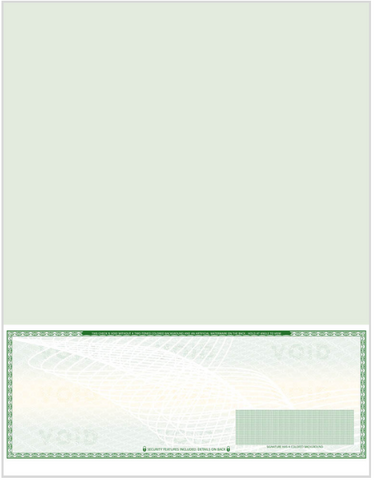High Security Blank Check on Bottom