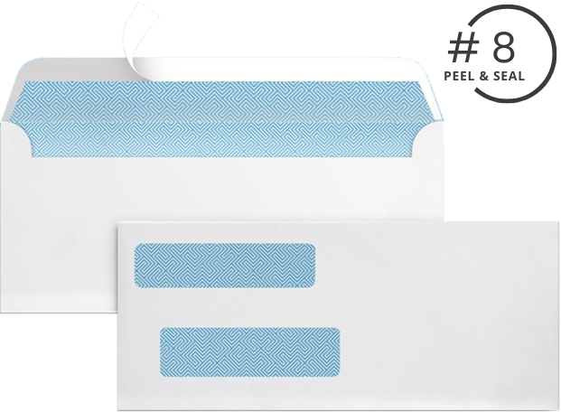 Envelopes - Peel & Seal Double Window Check Envelopes (8801)