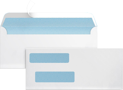 Envelopes -   Peel & Seal Double Window Check Envelopes (8801)