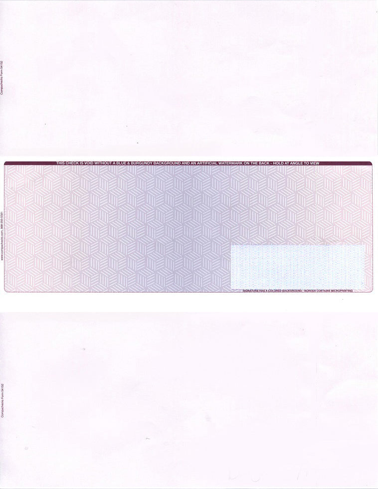 High Security Blank Check in Middle