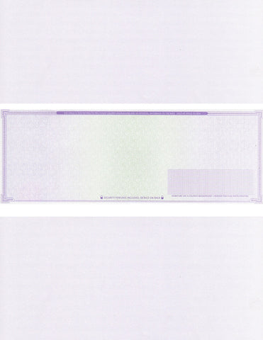 High Security Blank Check in Middle